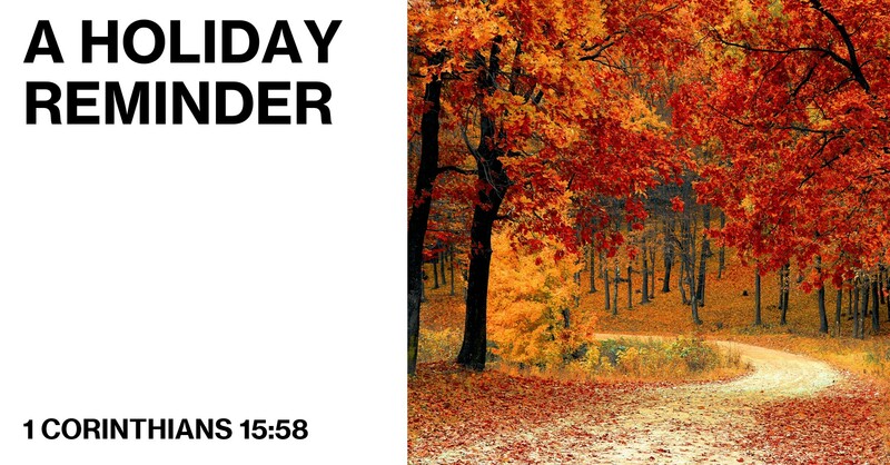 A Holiday Reminder