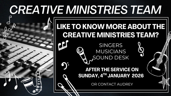 INTERESTED IN CREATIVE MINISTRIES?