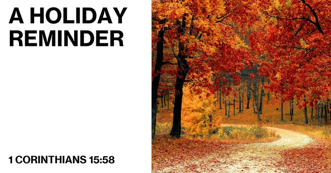 A Holiday Reminder