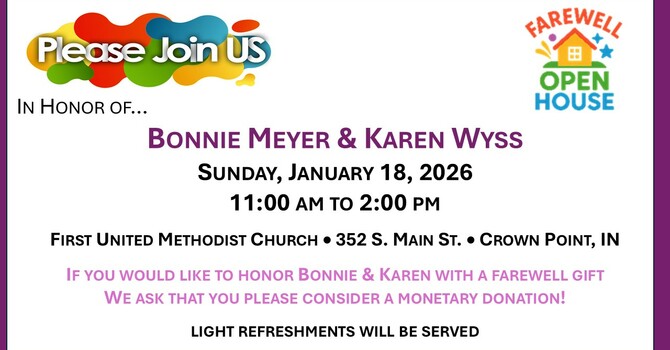 Celebrate and send off Bonnie Meyer and Karen Wyss