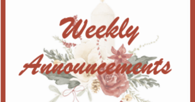 Weekly Announcements