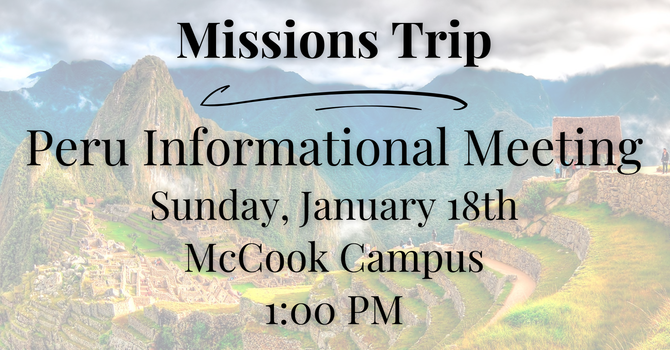 Peru Information Meeting