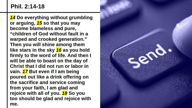 Pressing the Send Button for Gospel Ministry