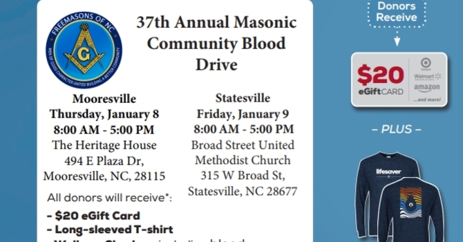 37th Annual Masonic Community Blood Drive