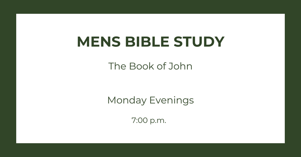 Men's Bible Study - John 