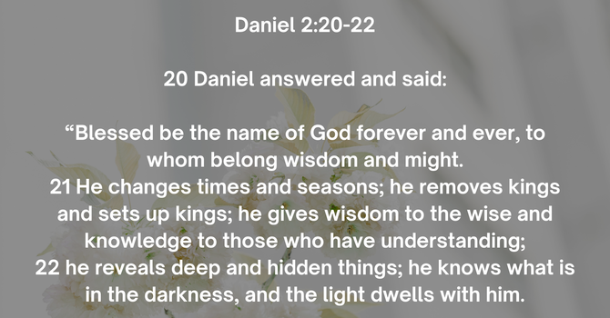 Daniel 2:20-22