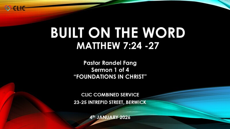 Built On The Word (Matthew 7:24-27)