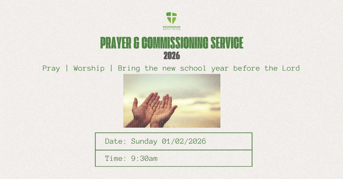 Prayer & Commissioning Service