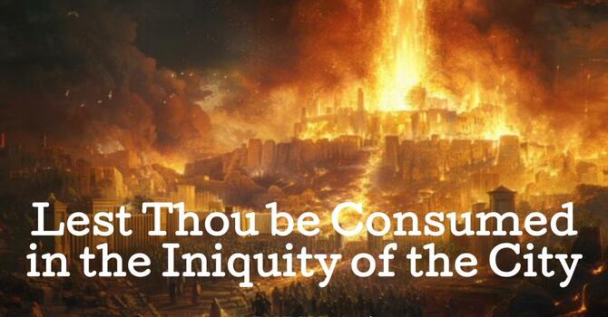 Lest Thou Be Consumed in the Iniquity of the City