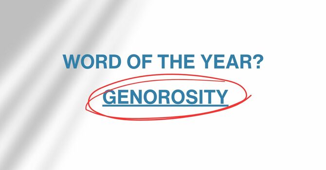 Word of the Year? Generosity