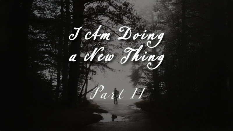 I am Doing a New Thing Part II