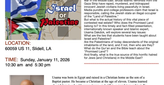 Usama speaking in Slidell, Louisiana  01/11/2026