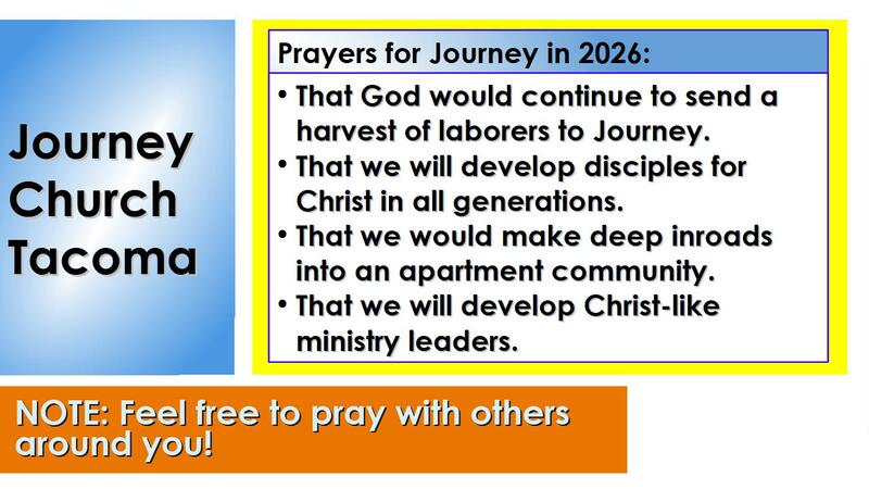Journey January Prayer Meeting