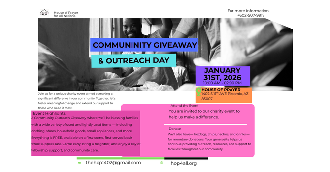 Community Giveaway & Outreach Day