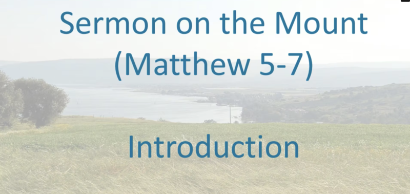 Sermon on the Mount: Introduction 