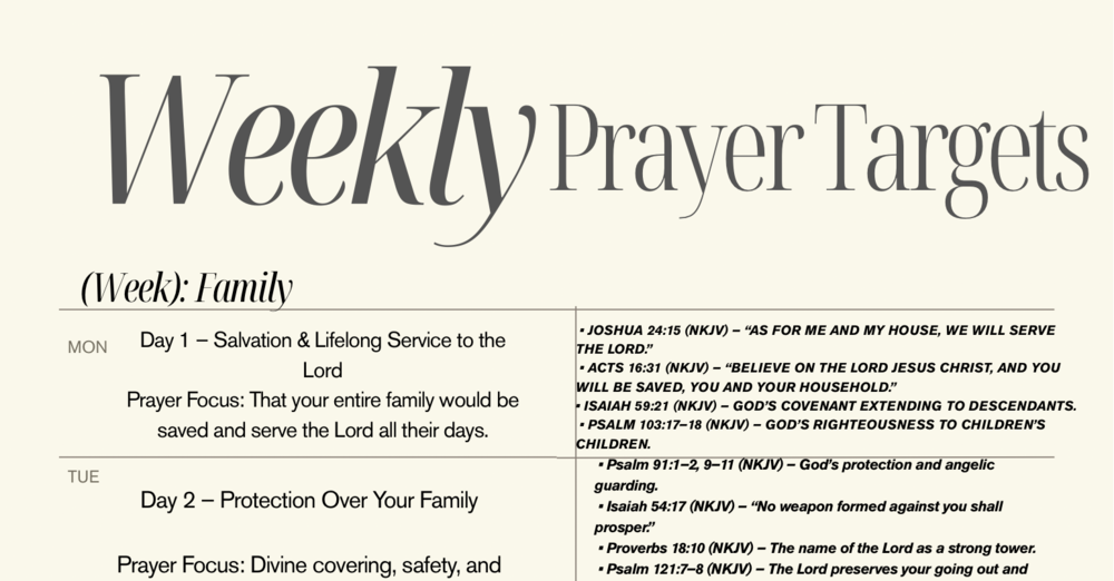 21 Days of Prayer & Fasting