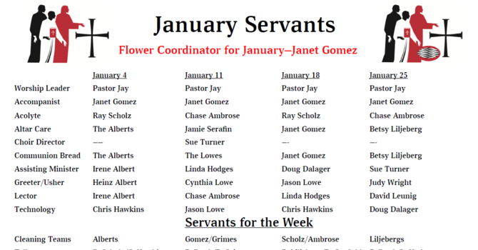 Servants - January 2026 image