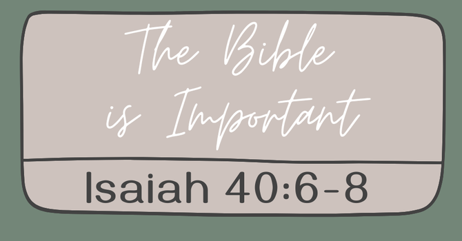 First Baptist Church Kearney MO - Sermon, The Bible is Important