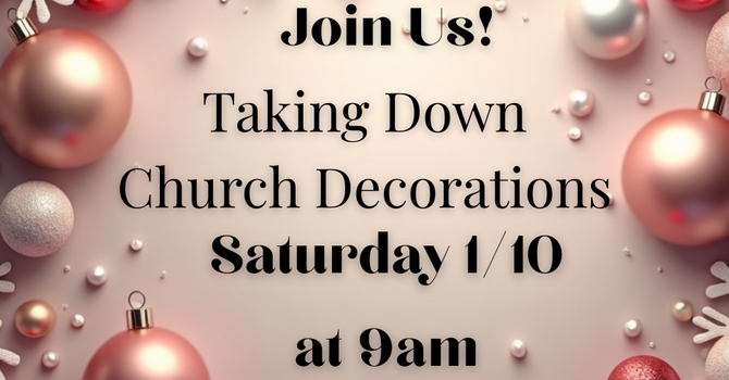 Take Down Church Decoration