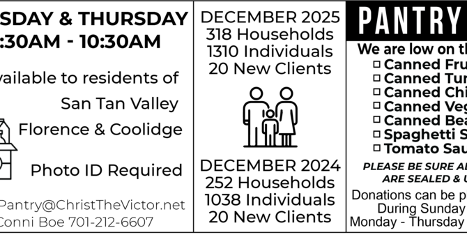  Food Pantry Update – Thank You for a Remarkable Year of Generosity!  image