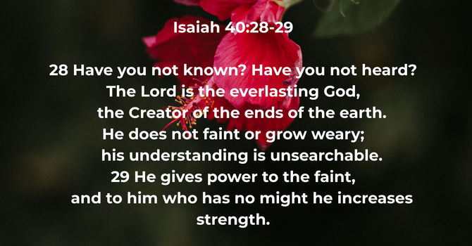 Isaiah 40:28-29 image
