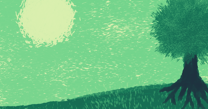 In the darkness, He waits image