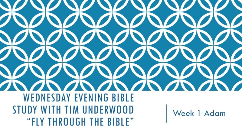 "Fly Though the Bible"  (FTTB) Week 1 - Adam