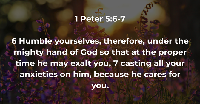 1 Peter 5:6-7 image
