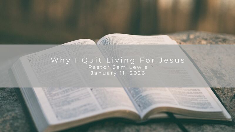 Why I Quit Living For Jesus