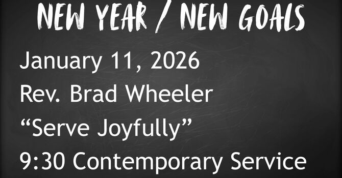 1-11-2026: Serve Joyfully - 9:30 Contemporary service