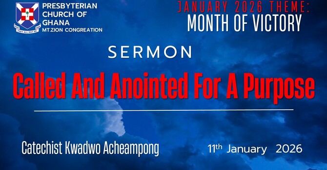 Called And Anointed For A Purpose