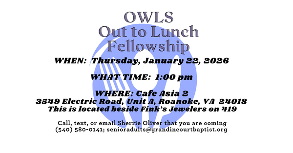 OWLS OUT TO LUNCH