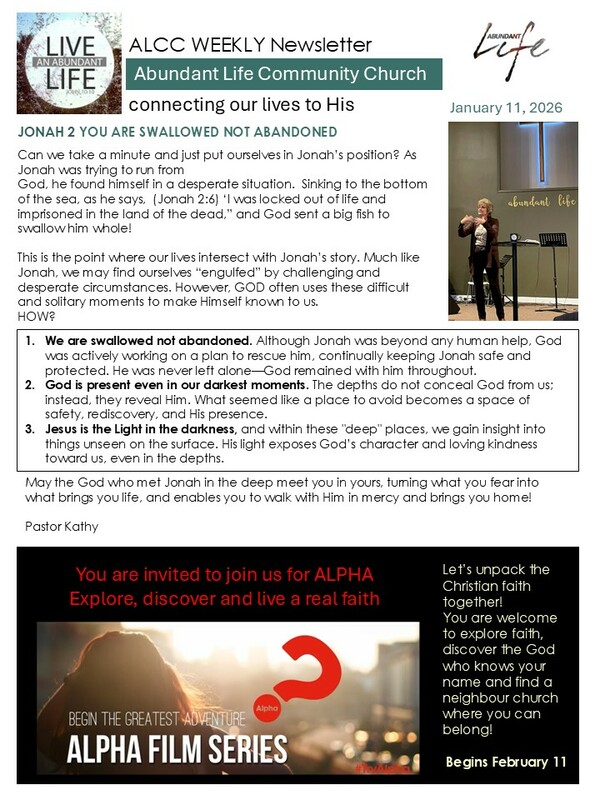 The Events & Happenings of the Abundant Life