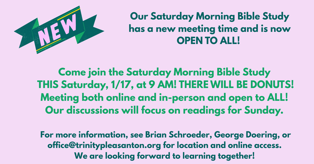 Saturday Morning Bible Study