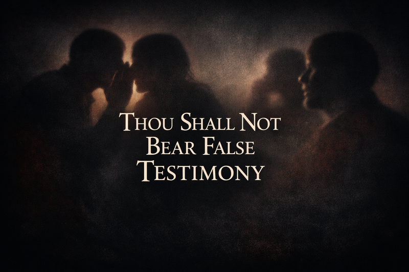“Thou Shall Not Bear False Testimony”