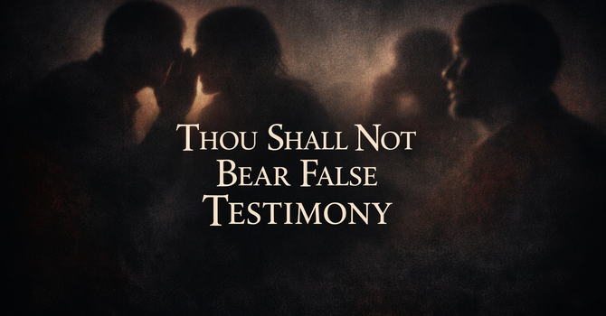 “Thou Shall Not Bear False Testimony”