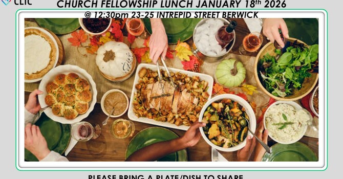 JANUARY 18th CHURCH FELLOWSHIP LUNCH  image