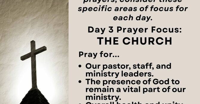 Day 3 Fasting & Prayer Encouragement image