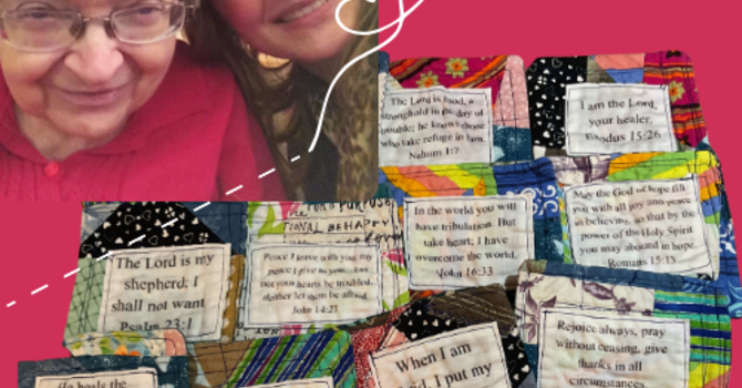 On the way to 100 prayer quilts! image