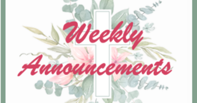 Weekly Announcements