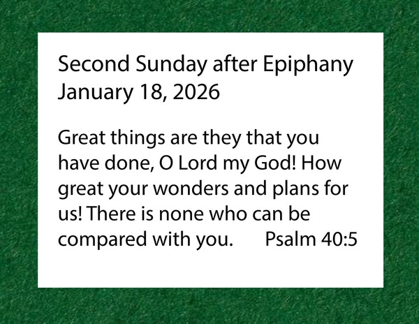 Second Sunday after Epiphany
