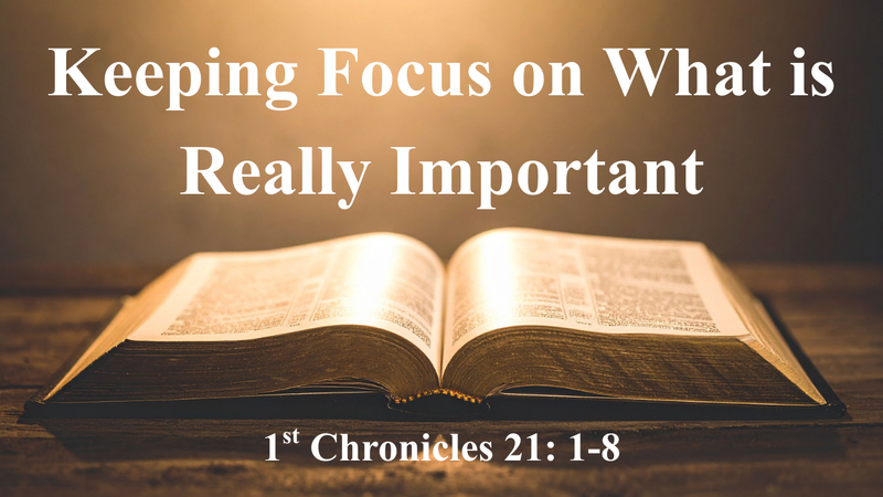 January 11th: Pastor Clint Lange - "Keeping Focus on What is Really Important"