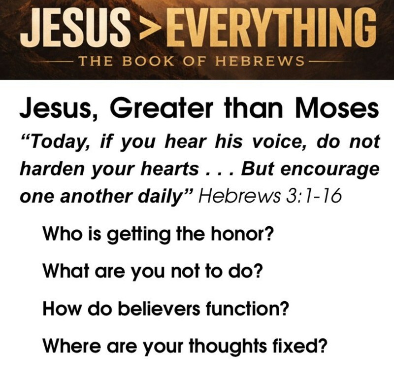 Jesus, Greater than Moses