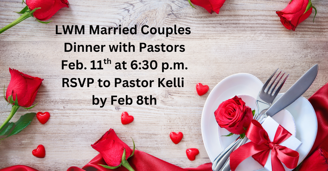  Married Couples Dinner with Pastors