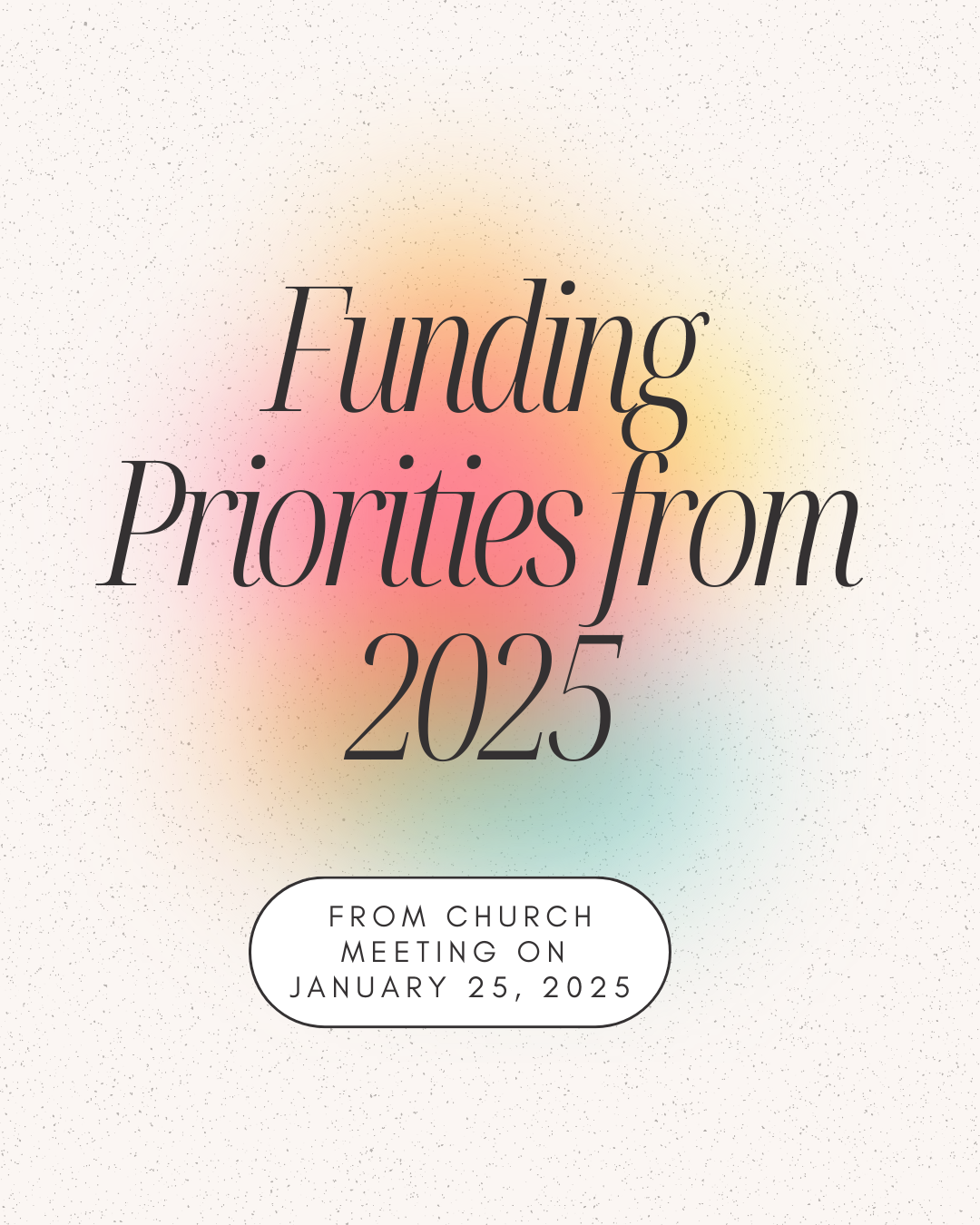 Record of Funding Priorities Meeting January 2025 | Lutheran Church of ...