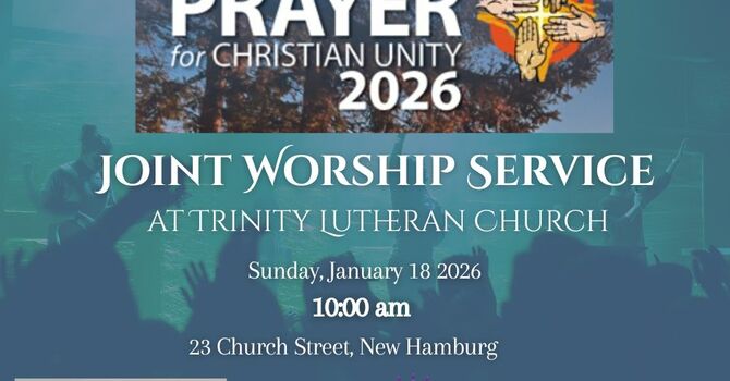 Sunday Jan 18: 10am Joint Service at Trinity Lutheran with Zion United image