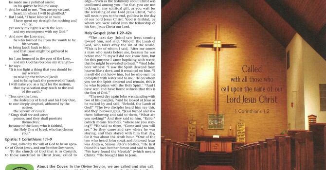 Worship Service Bulletin - Second Sunday After the Epiphany image
