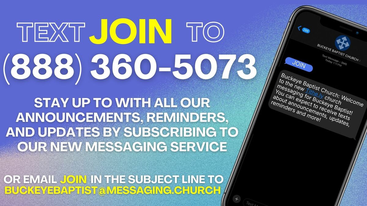 Text Message Ministry Sign Up for Our New Church Messaging System! | Church News | Buckeye ...