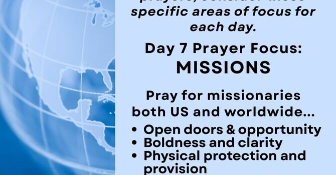 Day 7 Fasting & Prayer Encouragement image