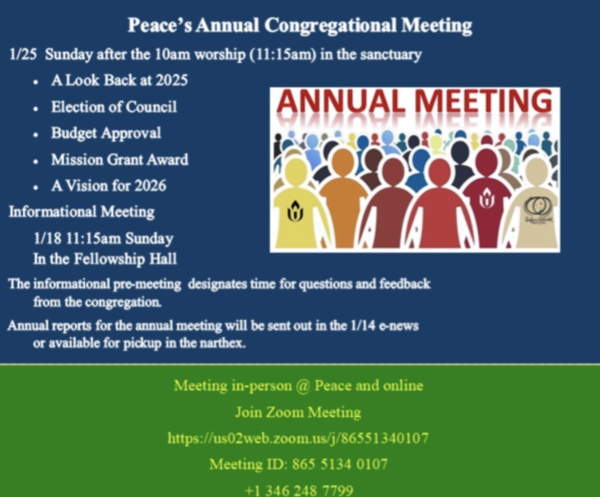 2025 Annual Congregational Meeting